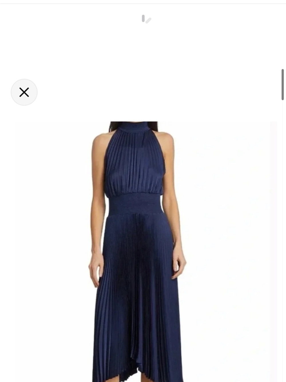A.L.C. Navy Blue Pleated Maxi Dress size 10